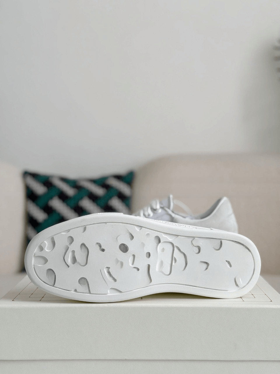 Alexander McQueen Deck Skate Plimsoll Lace-Up White Sneakers