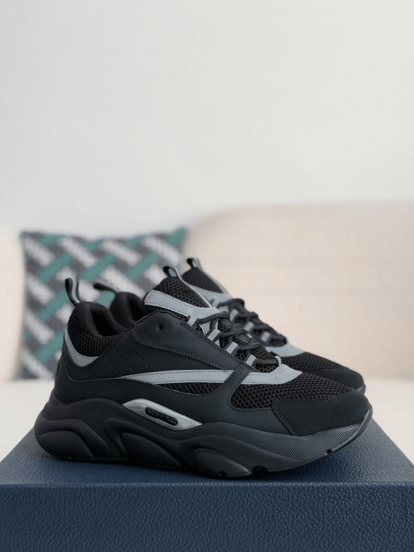 Dior B22 Black Silver Reflective Sneaker
