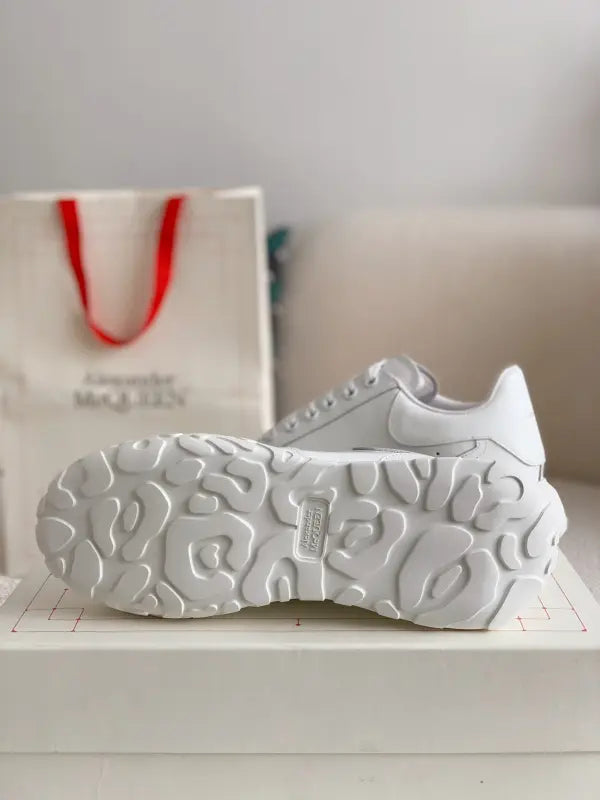 Alexander McQueen Court Trainers in White Leather