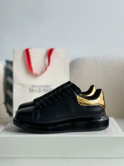 Alexander McQueen Oversized Black Gold Sneakers