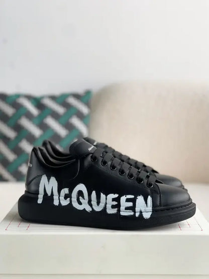 Alexander McQueen Oversized Graffiti Black White Sneakers