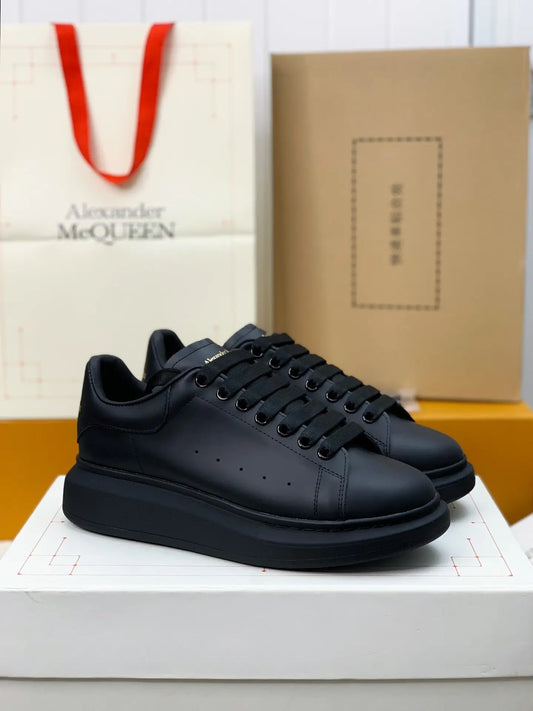 Classic Black Alexander McQueen Sneakers with Oversized Design