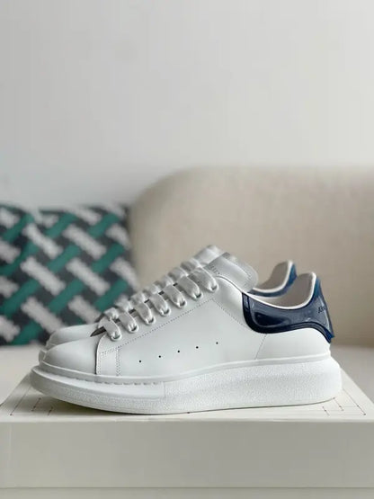Alexander McQueen Oversized White Navy Blue Sneakers