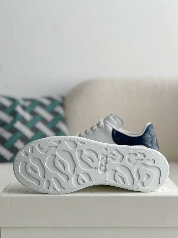 Alexander McQueen Oversized White Navy Blue Sneakers
