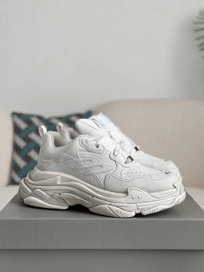 Balenciaga White Triple S Sporty Sneakers