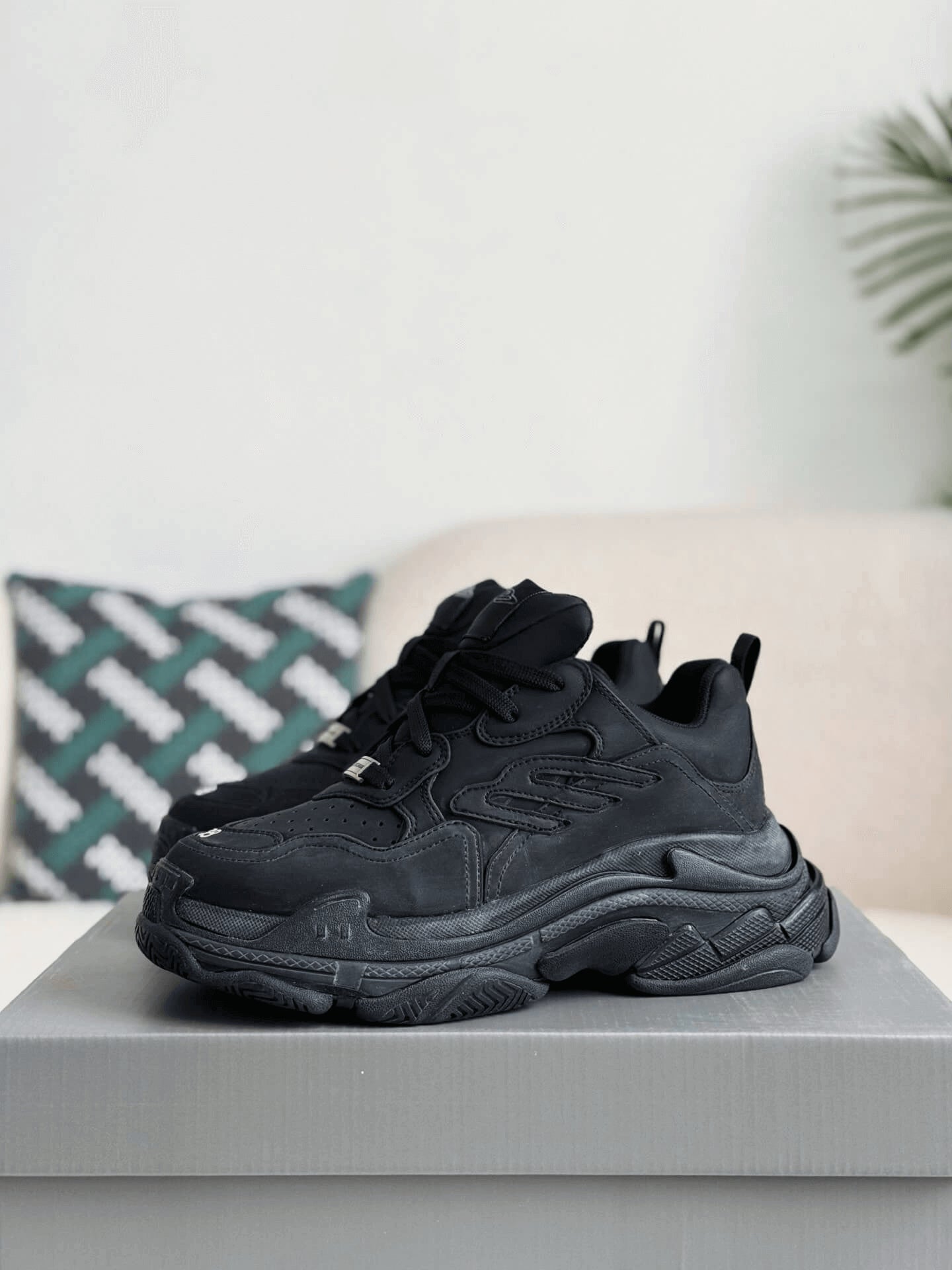 Balenciaga Black Triple S Sporty Sneakers