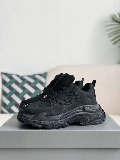 Balenciaga Black Triple S Sporty Sneakers