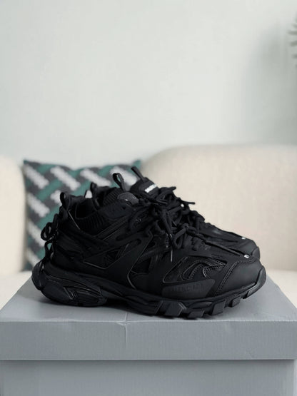 Balenciaga Track Panelled Trainers Black