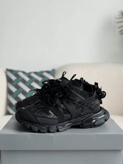 Balenciaga Track Panelled Trainers Black