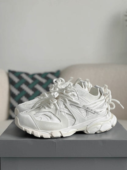 Balenciaga Track Panelled Trainers White