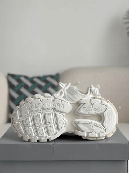 Balenciaga Track Panelled Trainers White