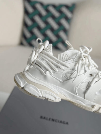 Balenciaga Track Panelled Trainers White