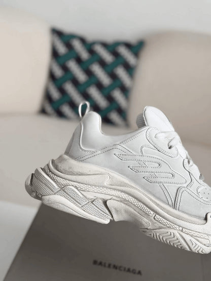 Balenciaga White Triple S Sporty Sneakers
