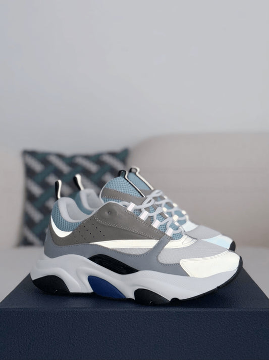 Dior B22 White Blue Grey Reflective Sneaker