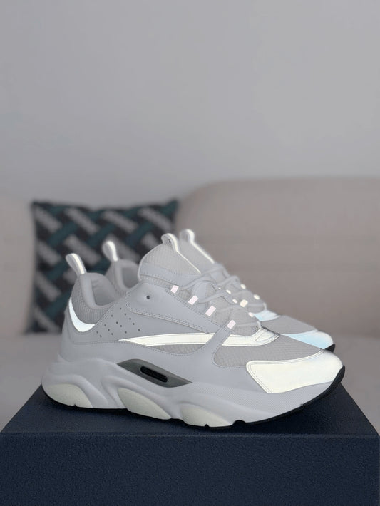 Dior B22 White Grey Reflective Sneaker