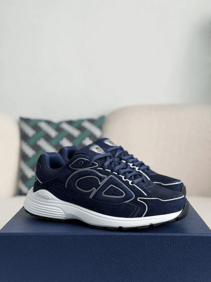 Dior B30 Navy Blue Suede Countdown Sneaker