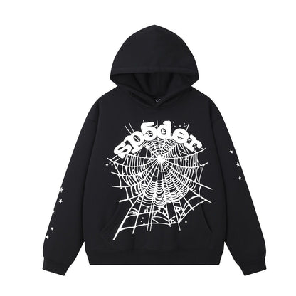 Sp5der Hoodie Black and White