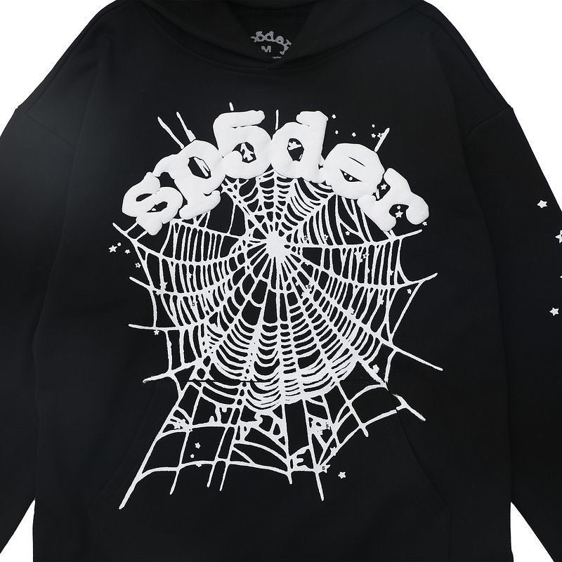 Sp5der Hoodie Black and White