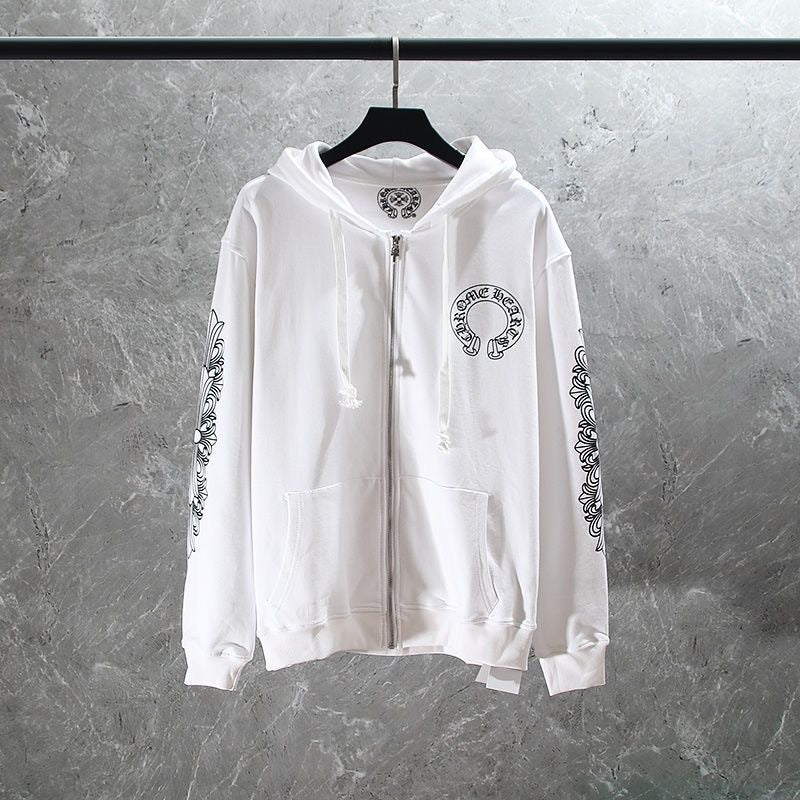 Chrome Hearts Zip-Up White