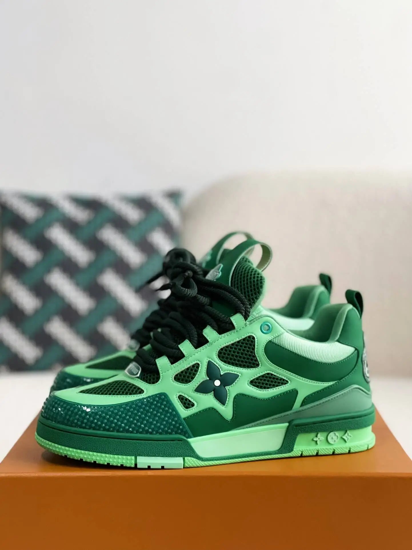 Louis Vuitton LV Skate Trainer Green Sneaker