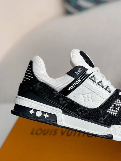 Louis Vuitton LV Black White Denim Sneaker
