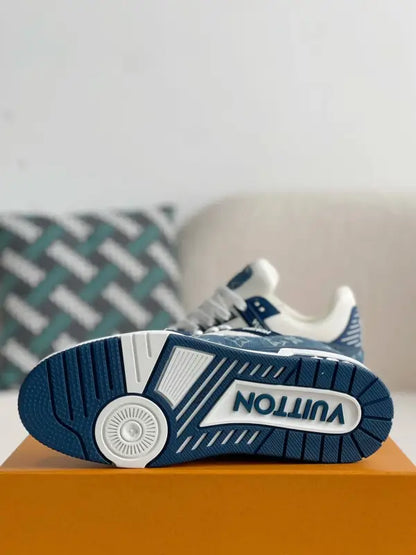 Louis Vuitton LV Monogram White Blue Denim Sneaker