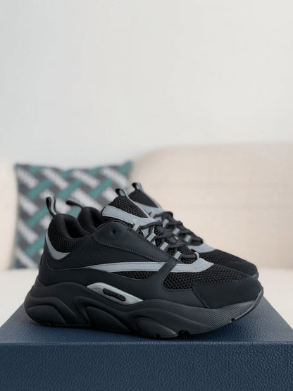 Dior B22 Black Silver Reflective Sneaker