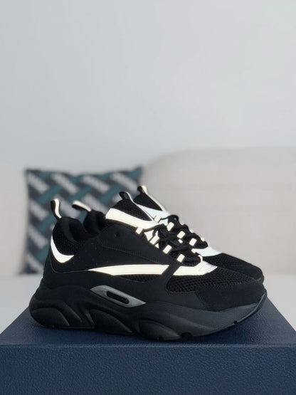 Dior B22 Black Silver Reflective Sneaker